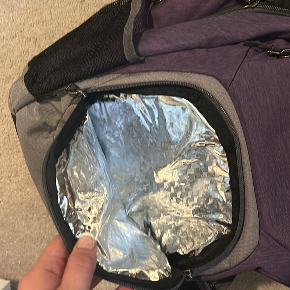 Purple, gray and Black backpack. In very good condition. - Picture 6 of 10